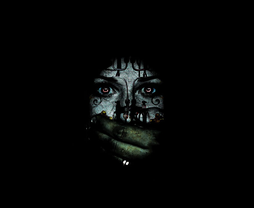 dark, Horror, Gothic, Women, Face, Eyes, Mood, Scary, Creepy, Spooky / and Mobile Background HD wallpaper
