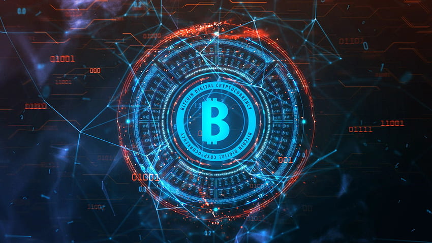 Bitcoin Background, Blockchain HD wallpaper