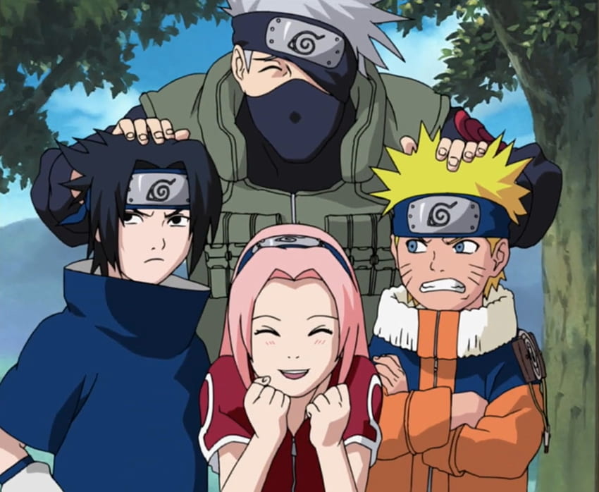 Naruto Sasuke Sakura, anime, animes, desenhos, team 7, HD phone wallpaper