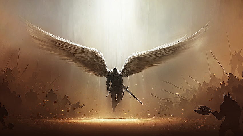 archangel, Fantasy Art, Diablo, Tyrael / и мобилни фонове HD тапет