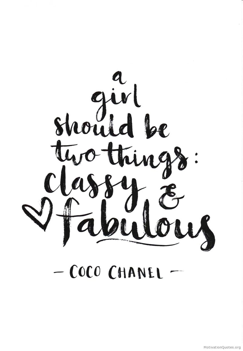 Citations Coco Chanel Fond d'écran de téléphone HD