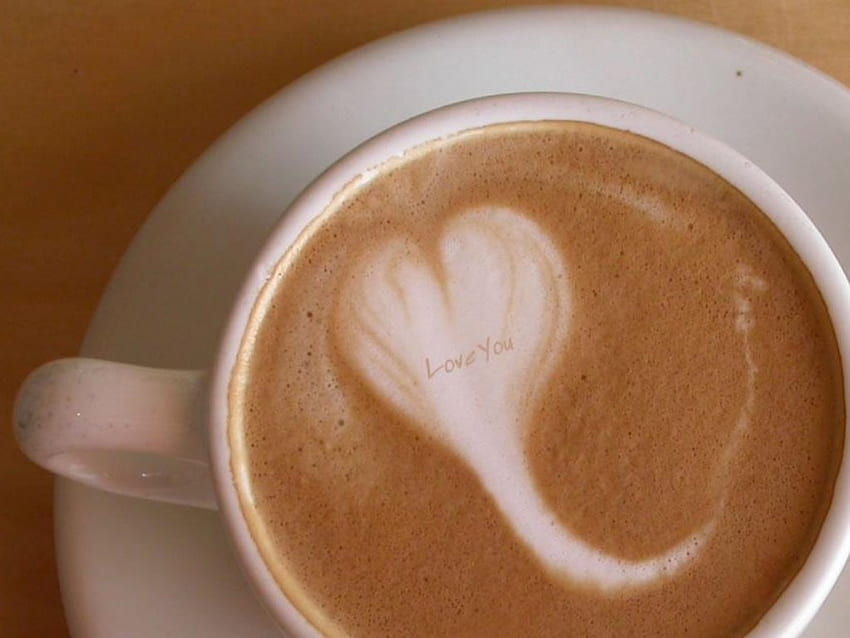 heart coffee swirl!, dolce, swirl, love, coffee, cappochino, care, heart, beauty Sfondo HD
