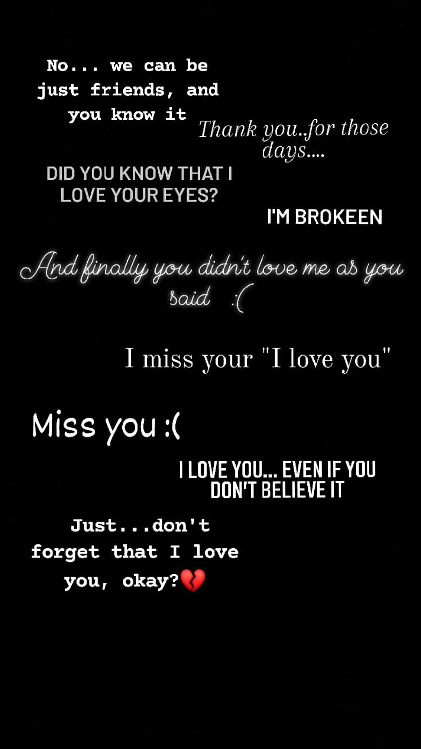 I LOVE YOU :(, By HD phone wallpaper | Pxfuel