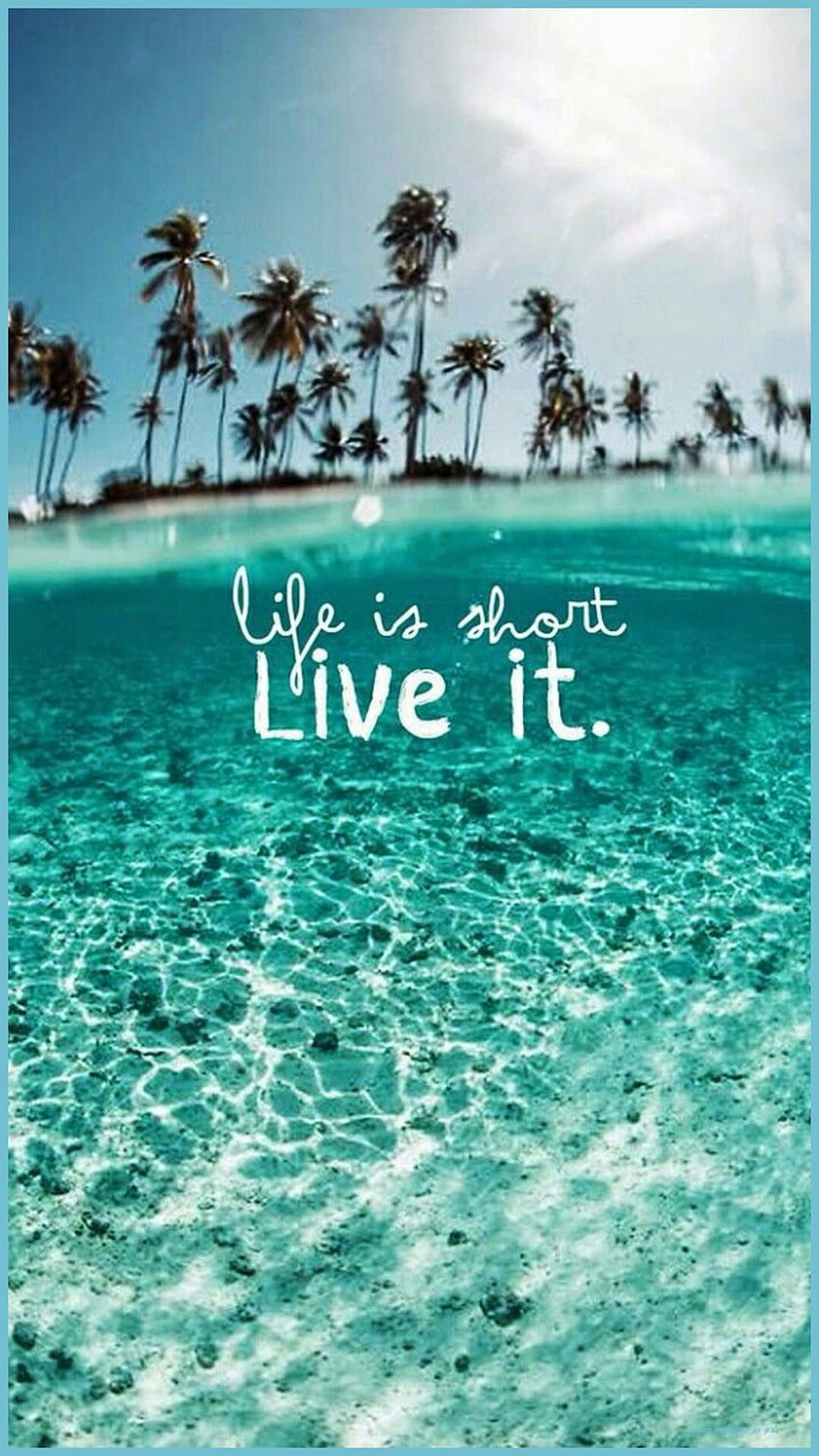 Beach Life Is Short, Cute Summer Quotes HD phone wallpaper