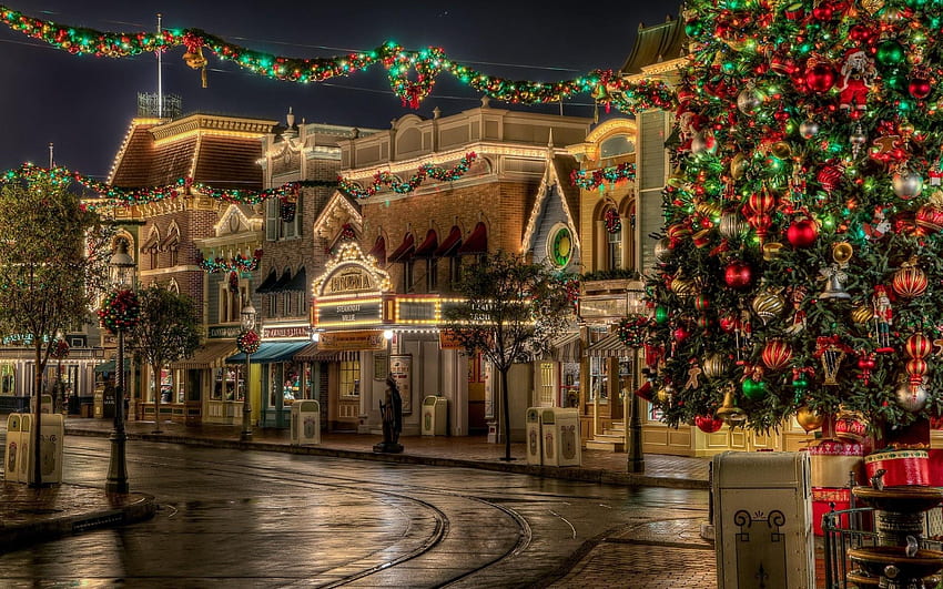 Res: , Natal 12. Natal Disneyland, Natal Disney, cidade natalina, 2880 X 1800 Natal papel de parede HD