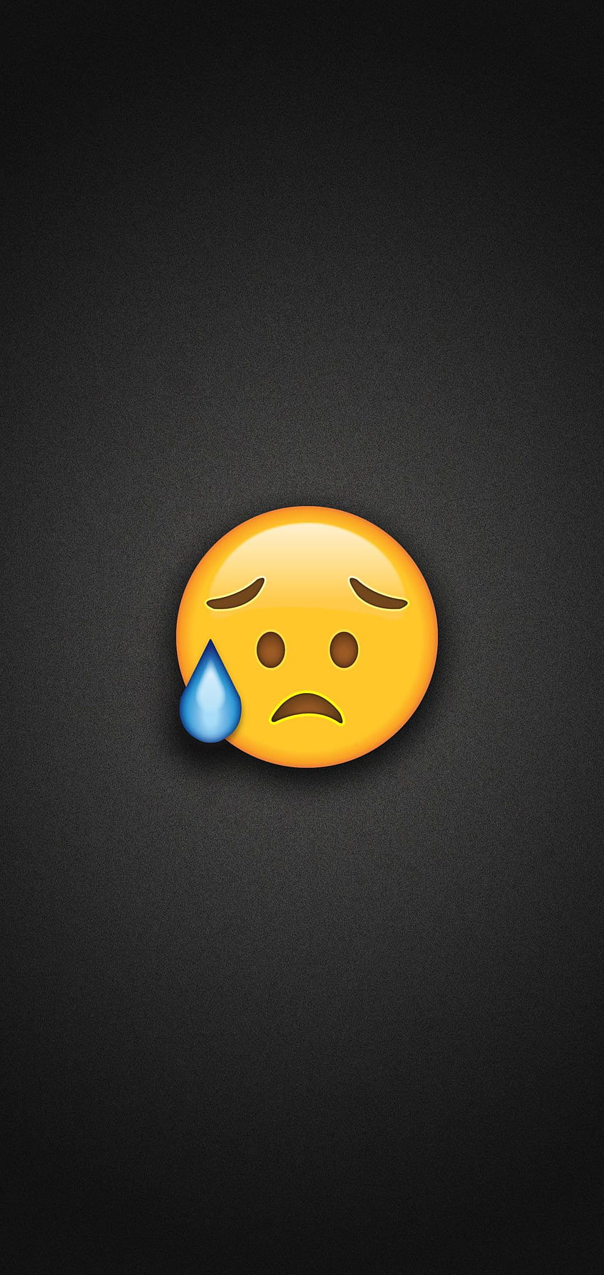 Disappointed but Relieved Face Emoji Phone HD phone wallpaper