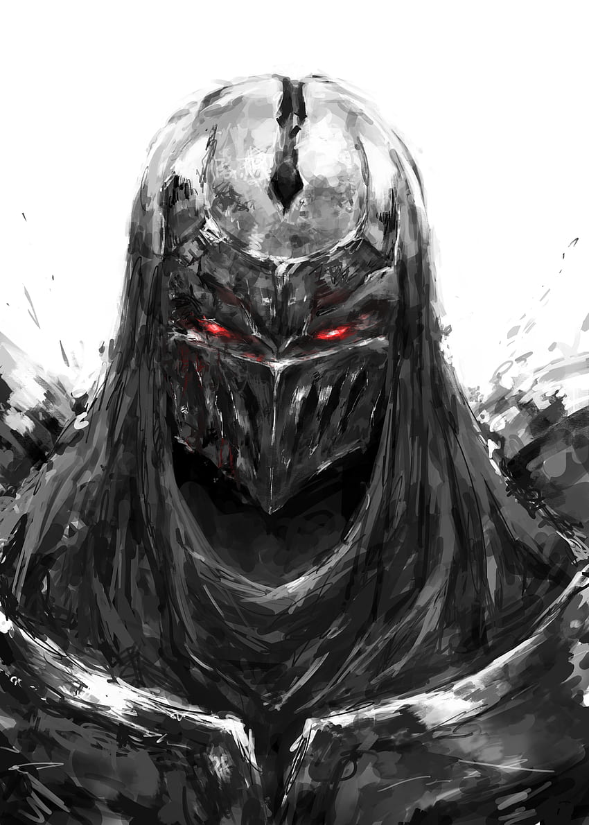 Zed by 김손곶. League. Anime, Gaming and Fan art, Black and White Ninja Assassin HD phone wallpaper