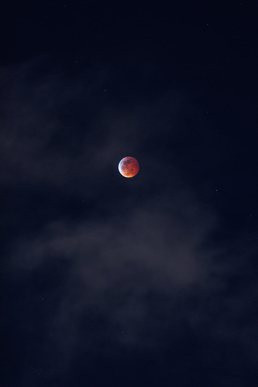 Blood Moon on a Dark Sky · Stock , Red Moon Night Sky HD phone ...