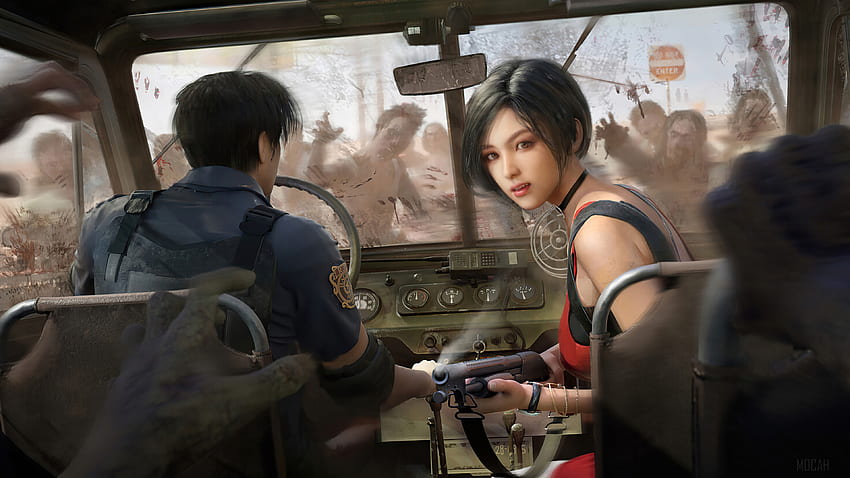Ada Wong, Leon S Kennedy, Zombie, Resident Evil 2, RE2, Remake, Video Game . Mocah, Resident Evil 2 Claire HD wallpaper