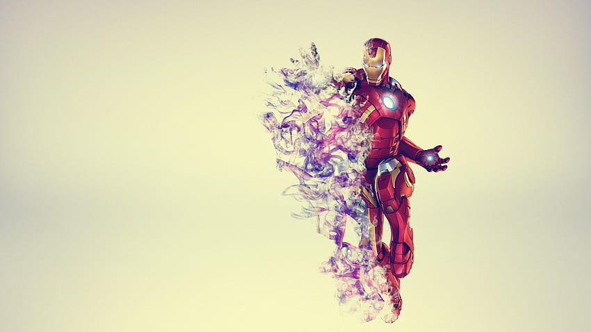 Iron Man, fond simple / et mobile, dessin Iron Man Fond d'écran HD