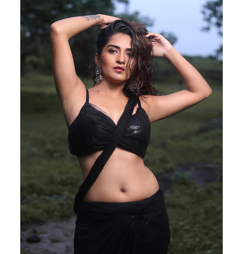 Trishaa kamlakar, grafía flash, amante del sari, modelo fondo de pantalla del teléfono