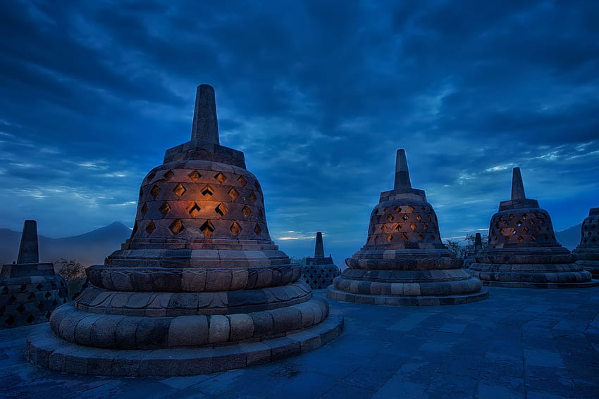 Borobudur And Background Hd Wallpaper Pxfuel