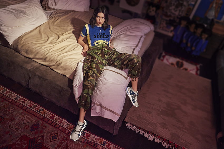 Kendall jenner, supermodel, 2018, adidas campaign HD wallpaper