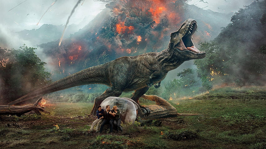 T レックス ジュラシック・ワールド: 炎の王国の恐竜、ティラノサウルス・レックス 高画質の壁紙