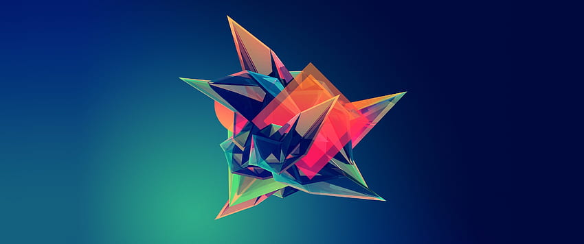 Justin Maller, Abstract, Facets / and Mobile &, 3440X1440 Abstract HD wallpaper
