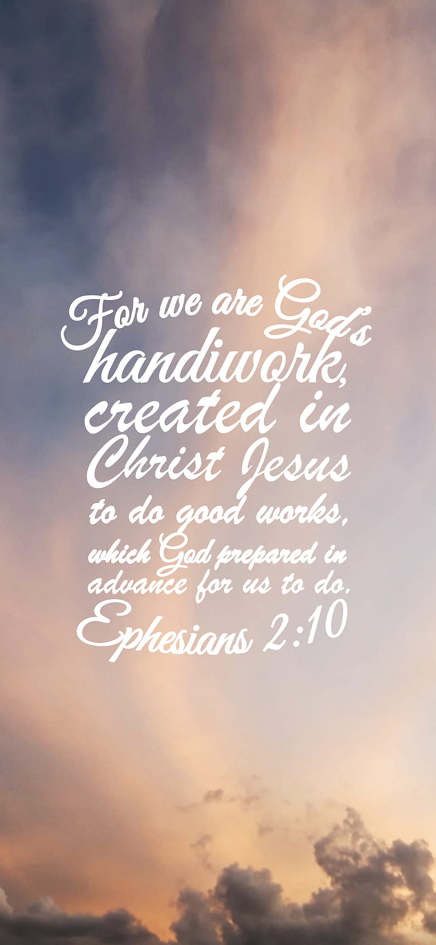 Ephesians 2:10, Jesus, work, Christian, handiwork, God, good, creation, Biblical HD phone wallpaper