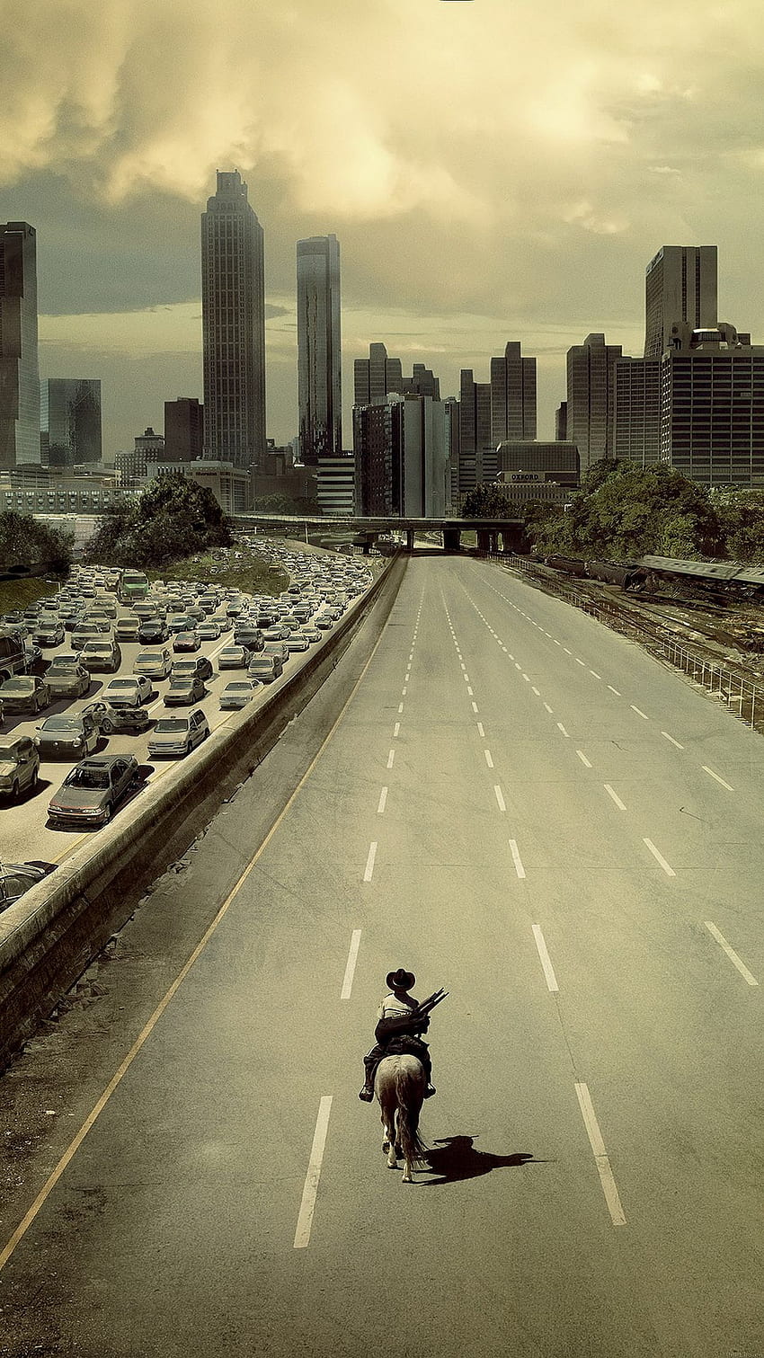 Walking Dead Atlanta City - Best htc one HD phone wallpaper