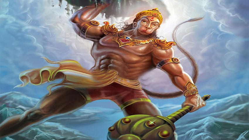 Lord Hanuman Angry Animated, Hanuman Art HD wallpaper | Pxfuel