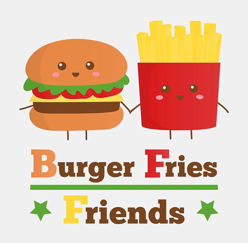 Best Friends Forever: Burger & Fries HD wallpaper