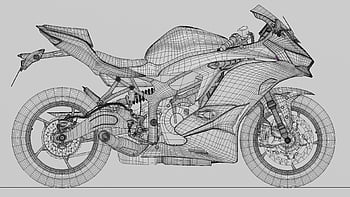 Kawasaki Ninja H2 vector drawing