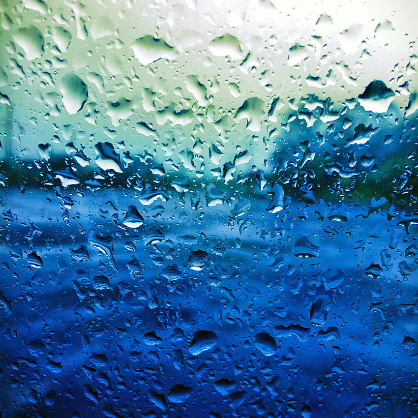 Rain Drop Window Blue Sad Pattern, Rain Droplets HD phone wallpaper