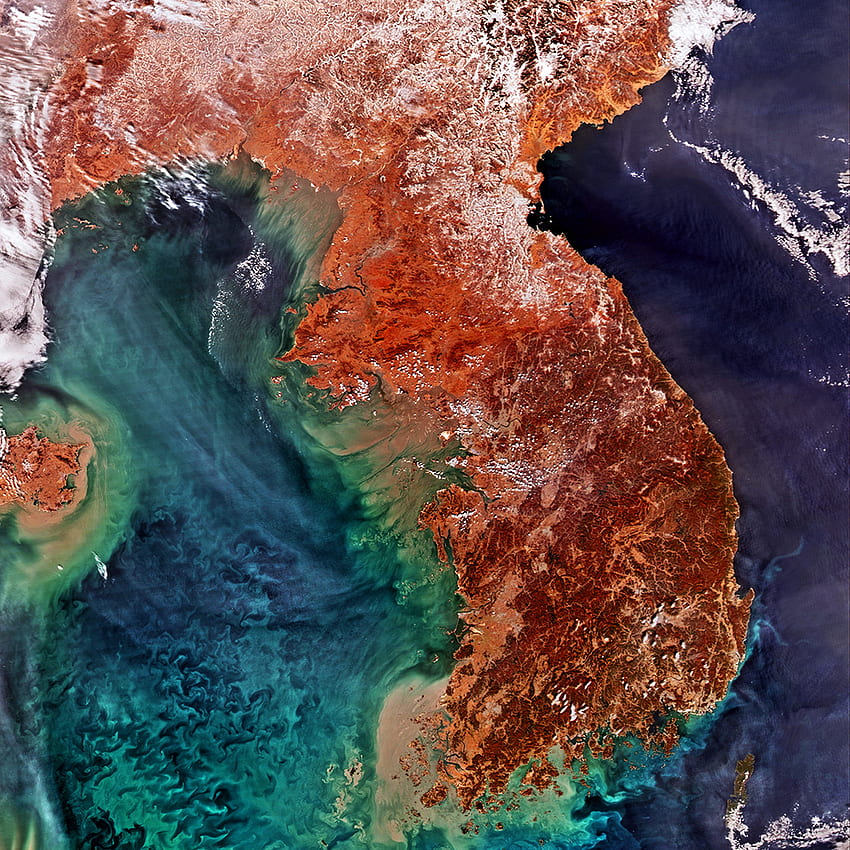 Yellow Sea Korea Corea Red Earthview Pattern HD phone wallpaper | Pxfuel