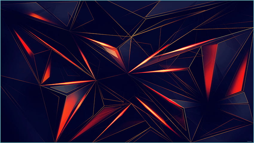 Czerwony i niebieski cyfrowy, abstrakcyjny, Sztuka cyfrowa, 7D abstrakcyjny - 3D abstrakcyjny Tapeta HD