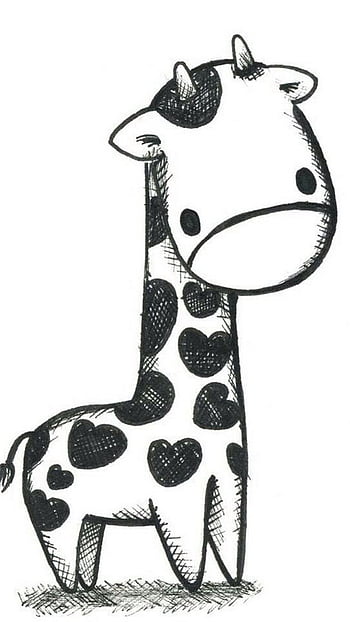 Cute giraffe cartoon drawing to color Stock Vector | Adobe Stock