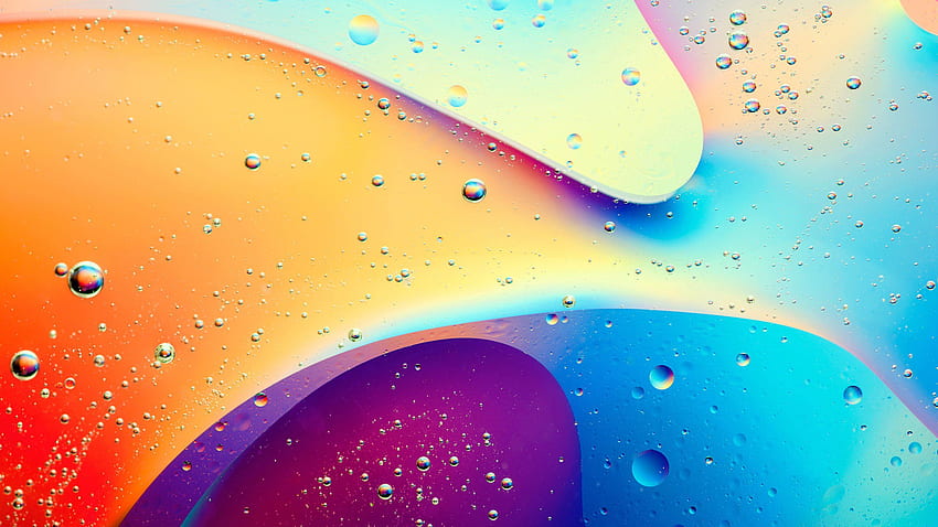 Abstract colorful and water droplets - 3398 HD wallpaper