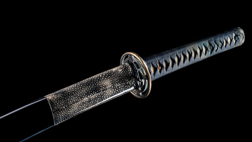 Japanese Swords Ninja Katana On Black Background - Katana Sword - - HD wallpaper