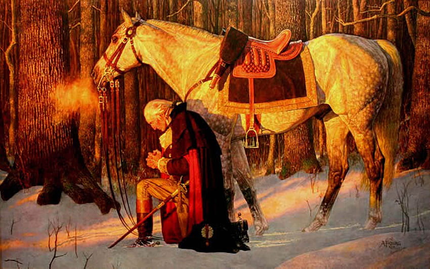 George Washington, George Washington Berdoa Wallpaper HD