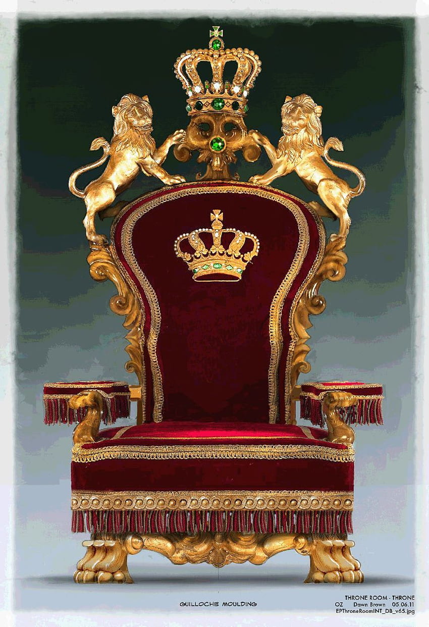 Dawn Brown による偉大でパワフルなオズのコンセプト アート。 コンセプト アートの世界。 高級椅子、王室の家具、王の椅子、玉座の椅子 HD電話の壁紙
