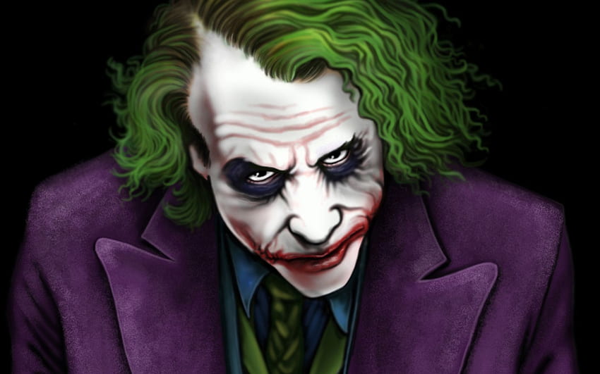 Of Heath Ledger, Joker, Painting, Art, The - Heath, Joker Happy HD ...