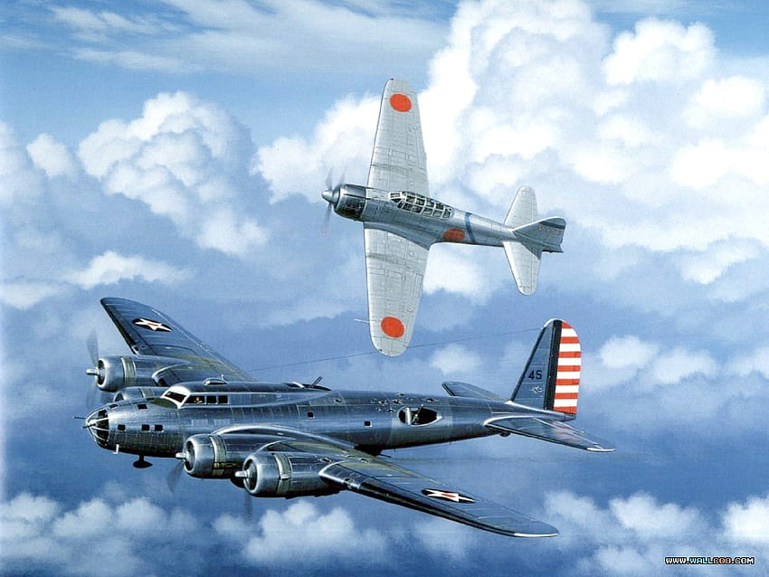 Air Combat Paintings (Vol.01) : Aviation Art of World War II, Combat Aircraft paintings NO.22, WW2 Aviation Art HD wallpaper