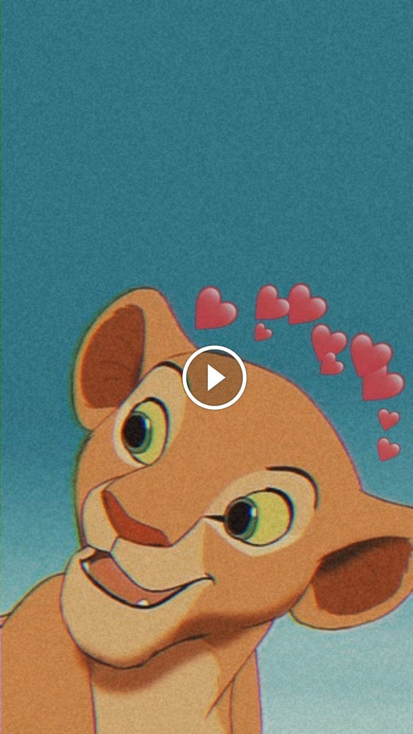 Simba y Nala, linda estética Simba fondo de pantalla del teléfono