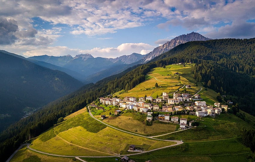 L'Italia, Veneto, villaggio italiano, San Nicolo di Comelico per , sezione пейзажи Sfondo HD
