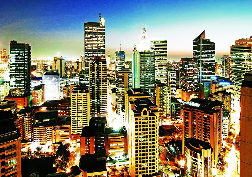Manila . Elfenbein Manilahanf, Manila und Manilahanf, Skyline von Manila HD-Hintergrundbild