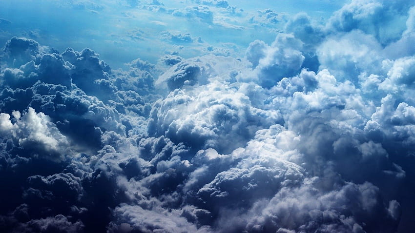 自然, 風景, 雲, 鳥瞰図, 青, 空 高画質の壁紙