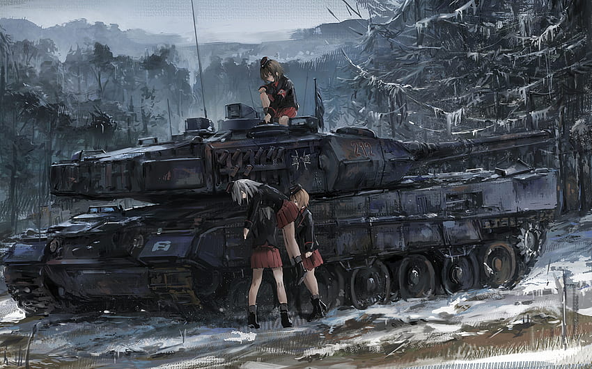 Girls und Panzer and Background - HD wallpaper