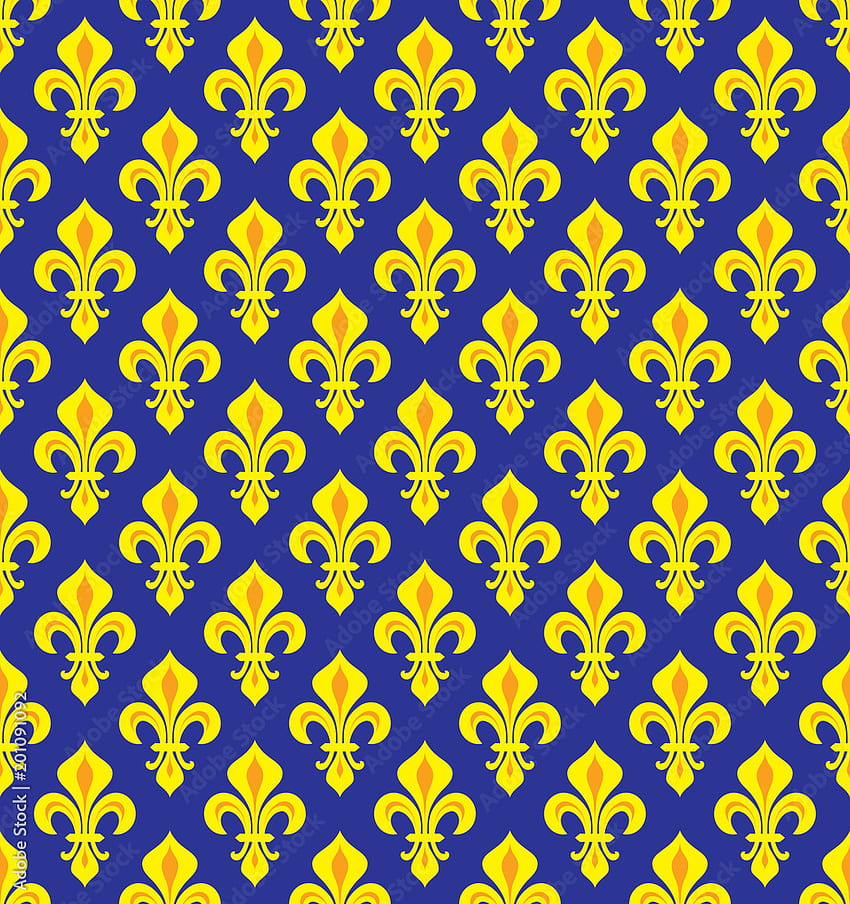 Royal Heraldic Lilies (Fleur De Lis), Royal Yellow HD phone wallpaper