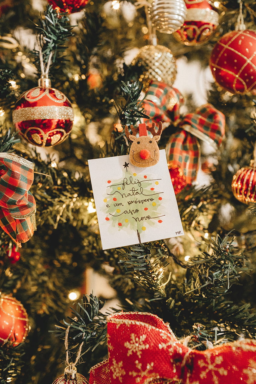 Feiertage, Neujahr, Dekorationen, Weihnachten, Weihnachtsbaum, Postkarte HD-Handy-Hintergrundbild