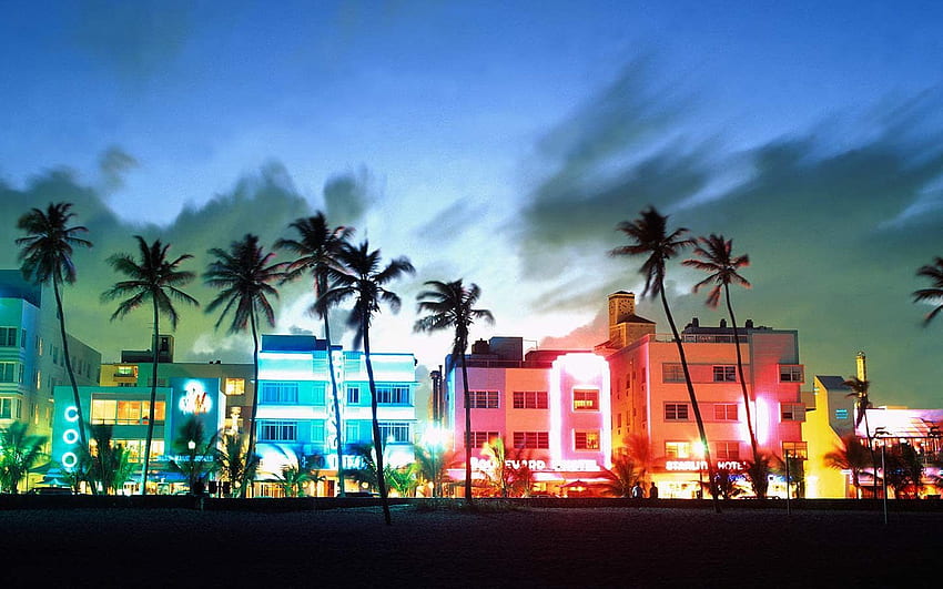 Digital Signs on Ocean Drive - This event has passed HD wallpaper