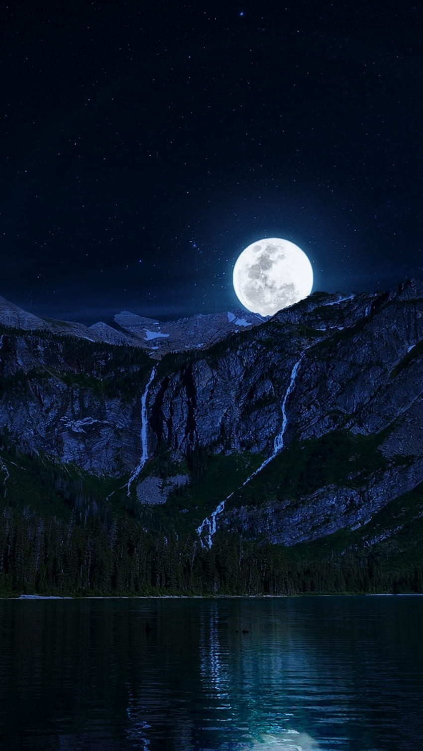 달, 밤, 하얀 달 HD 전화 배경 화면