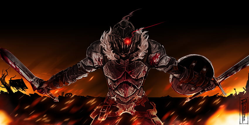 Warrior, anime, armour suit, Goblin Slayer HD wallpaper