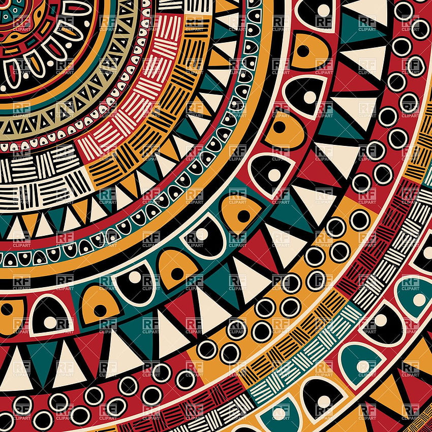 Round tribal ethnic ornament patchwork pattern 28176, African Pattern HD phone wallpaper