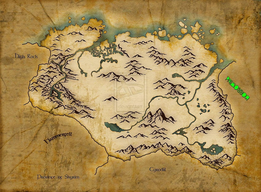 > Skyrim Haritası için. Harita , Skyrim haritası, Skyrim HD duvar kağıdı