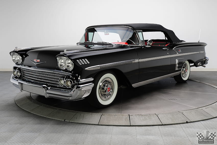 1958, Chevrolet, Impala, Conversível, 348, Tri power, Classic, Cars / and Mobile Background, Vintage Chevy papel de parede HD