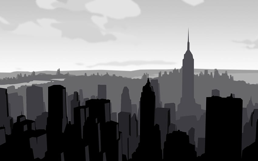 Skyline new york city ., New York City Drawing HD wallpaper