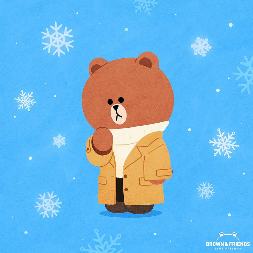 LINEFRIENDS PIC. GIFs, pics and, Line Brown HD phone wallpaper
