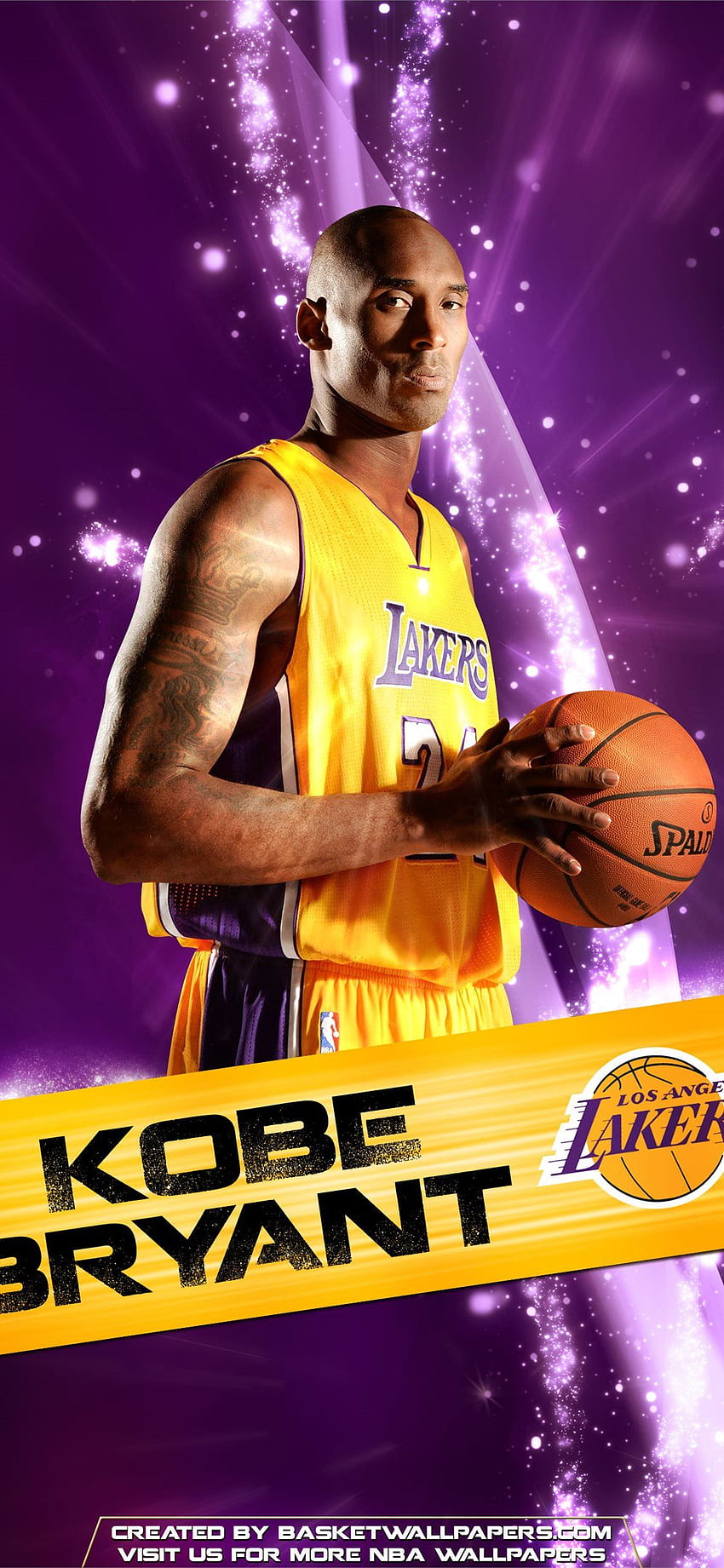 Kobe Bryant Los Angeles Lakers 2016 Mobile Wallpap. iPhone X, Kobe Bryant Cool HD phone wallpaper